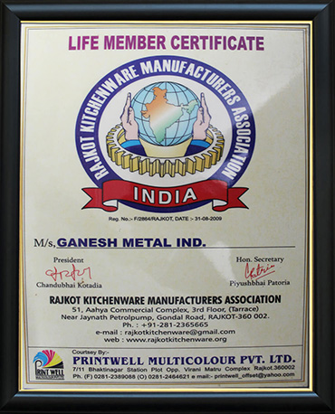Life member Certificate image