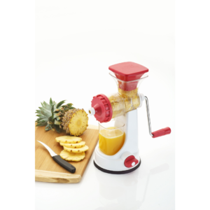 Red and White color hand juicer image