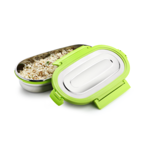 Solo oval shape stainless steel lunch box image